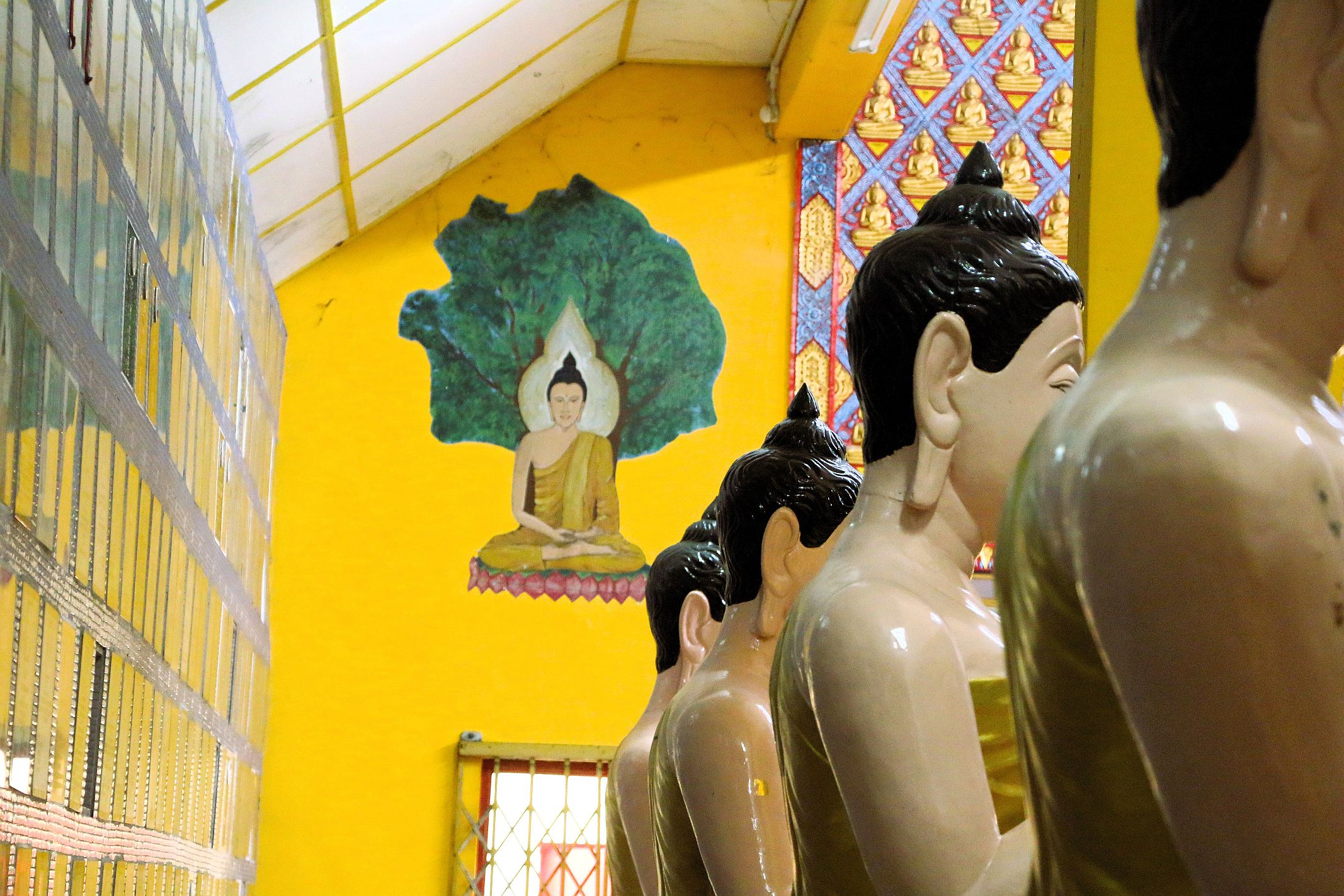 Bouddhas du monastère bouddhique thaï- wat Chayamangkalaram - île de Penang - Malaisie