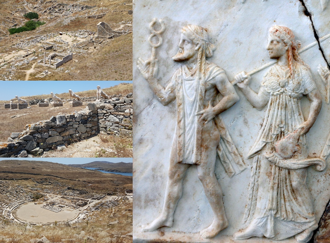 Hermès et de sa demi-sœur Athéna ( IIe EC) - Délos - Grèce