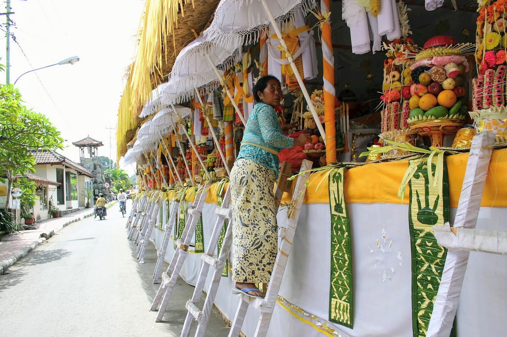 Pâtisseries – offrandes pour la cérémonie de crémation – Ubud – Bali – Indonésie