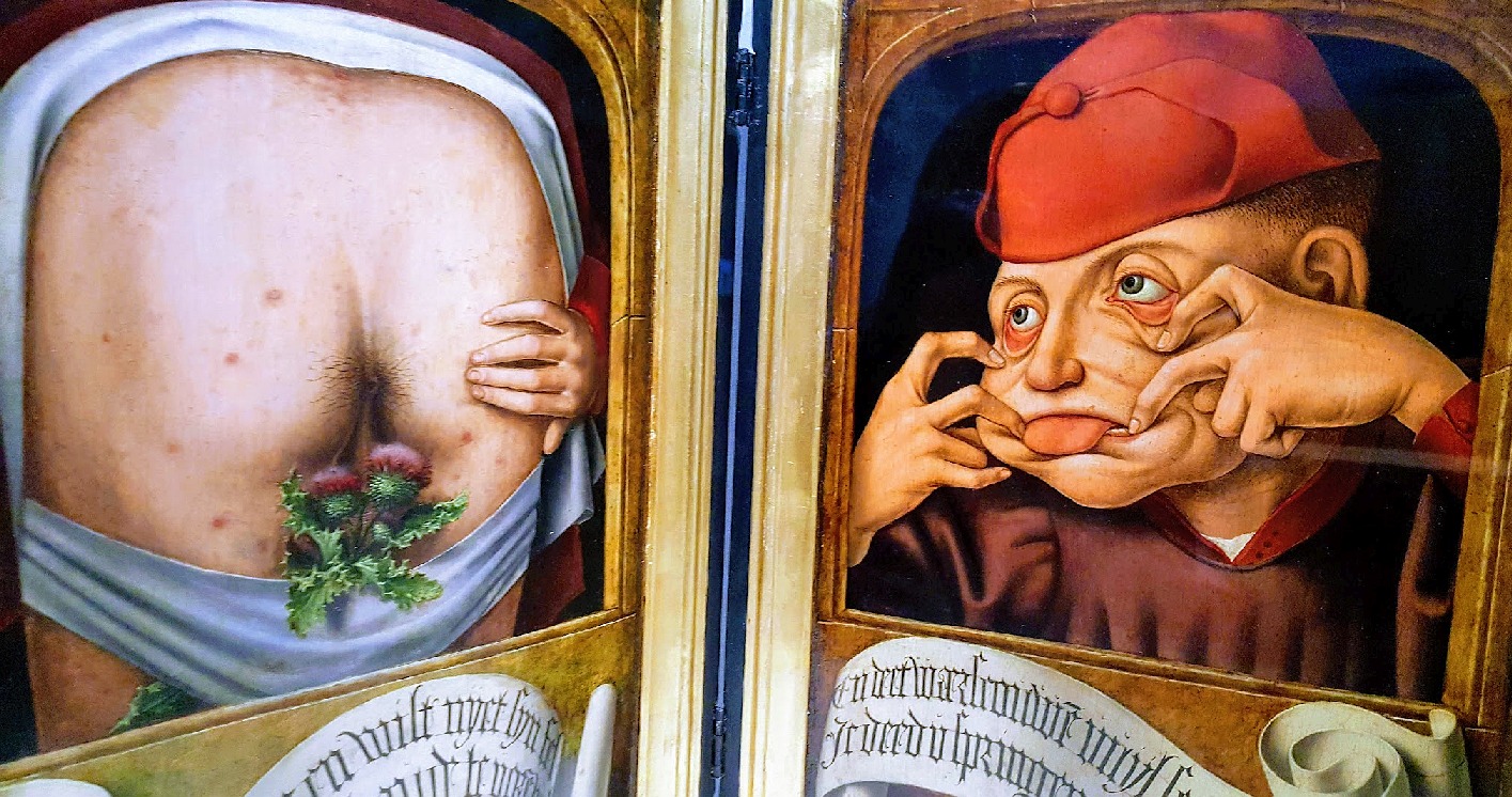 Hémorroïdes selon un dyptique flamand (1520-1530) Galerie Wittert – Liège – Belgique