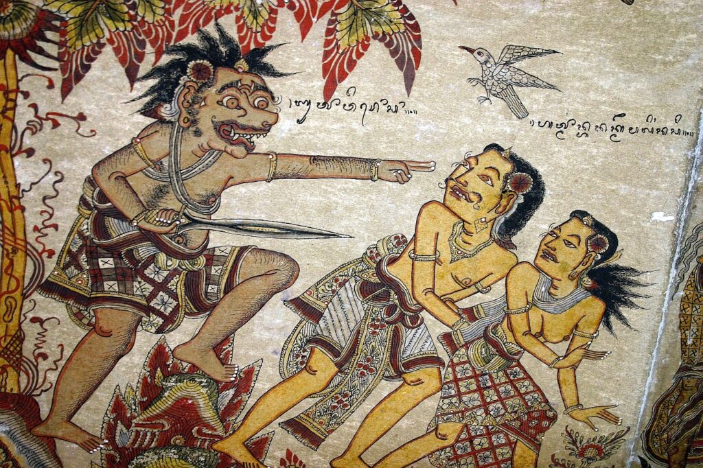 Plafond du Kerta Gosa – XIXe – Klungkung Royal Palace – Semarapura – Bali – Indonésie